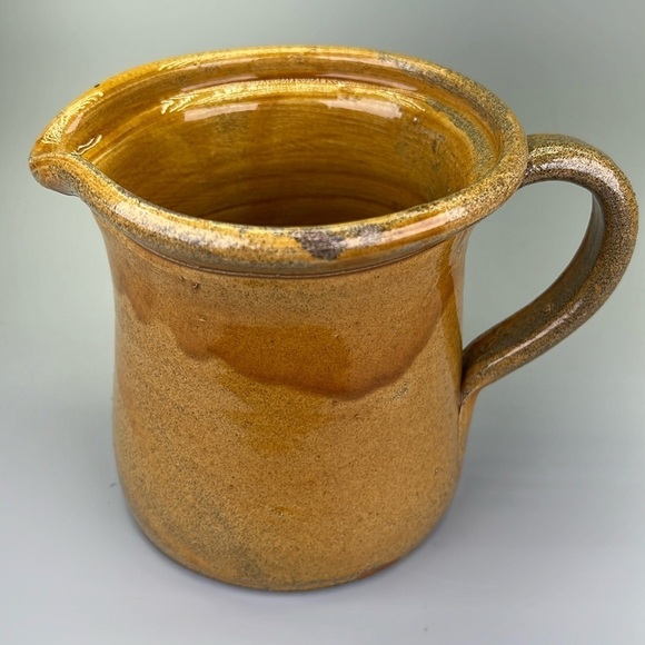 Studio Pottery Yellow Glaze Pitcher - Picture 1 of 10